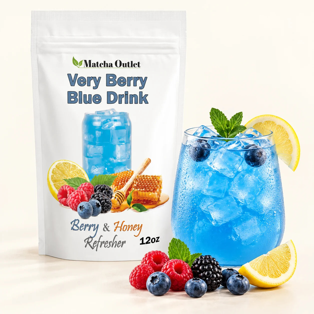 Very Berry Blue Drink refresher mix package