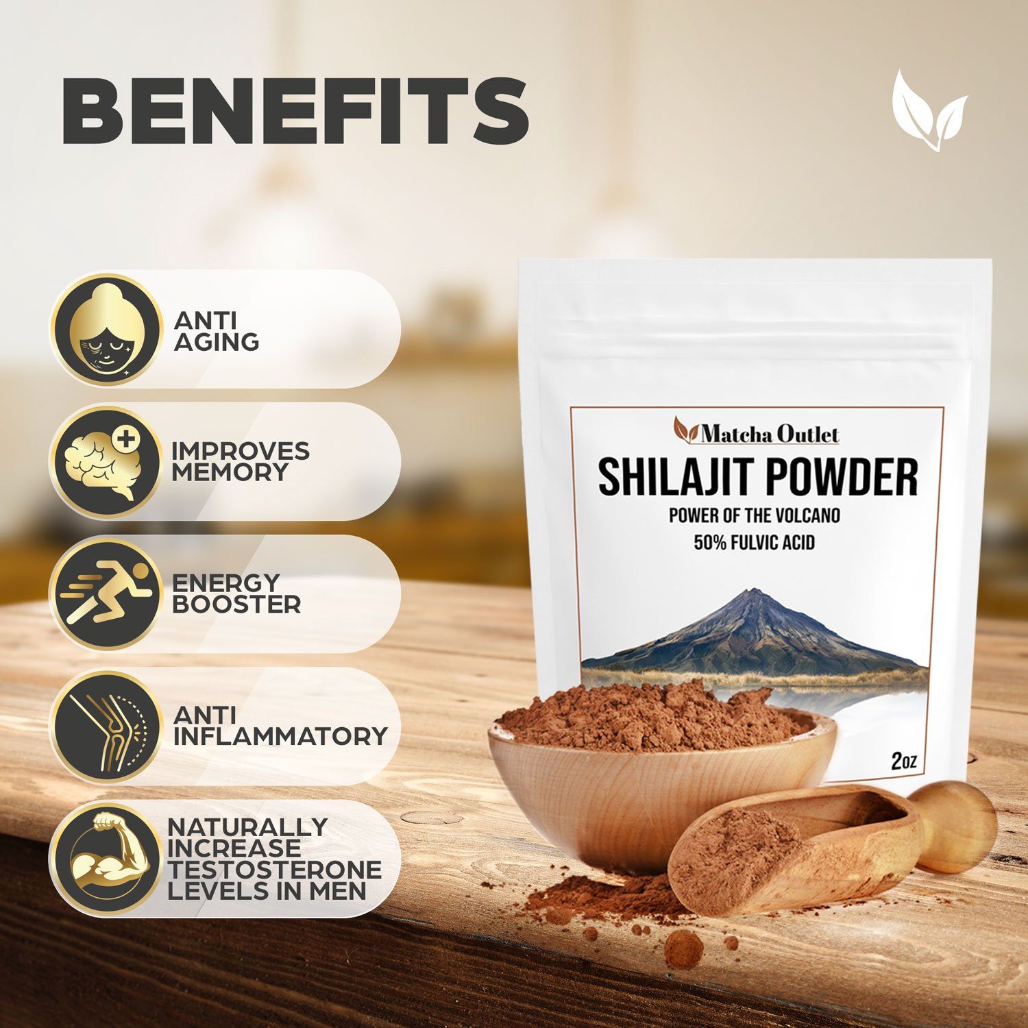 Shilajit Pure Himalayan Extract Powder with 50% Fulvic Acid (2oz)