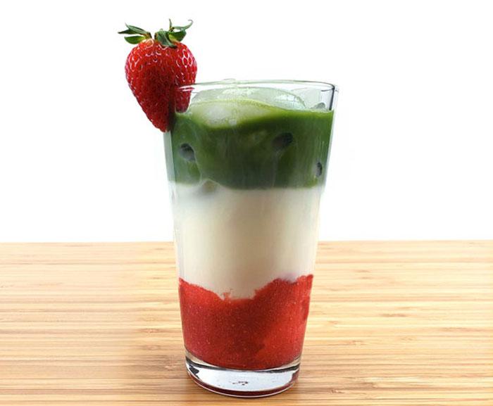 3-Layer Matcha Strawberry Frappe