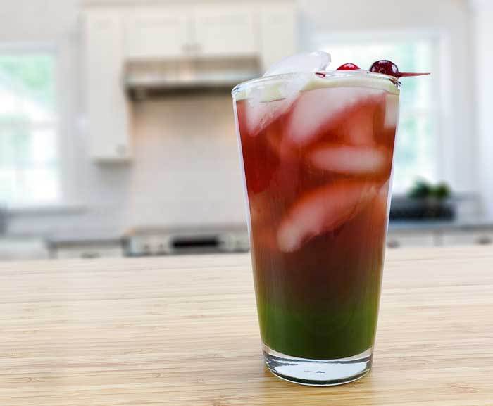 Refreshing Iced Cranberry Matcha Drink