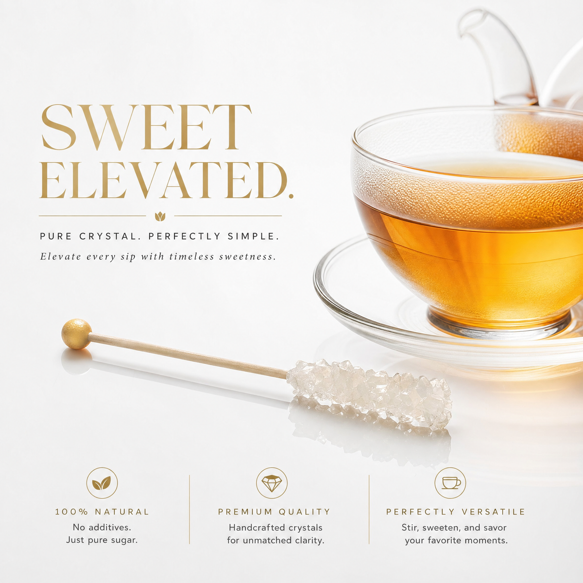 White and brown individually wrapped sugar sticks
