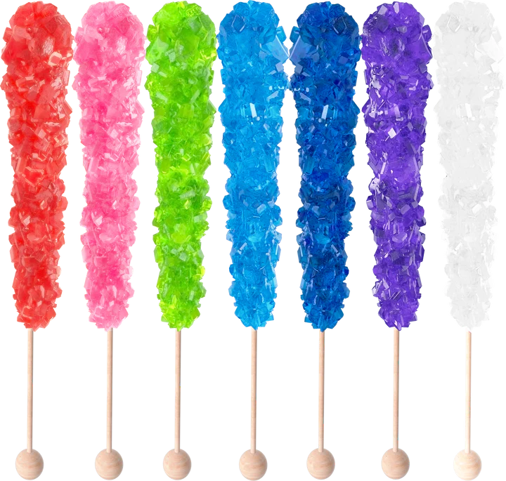 Assorted 22 g flavored rock candy sugar sticks