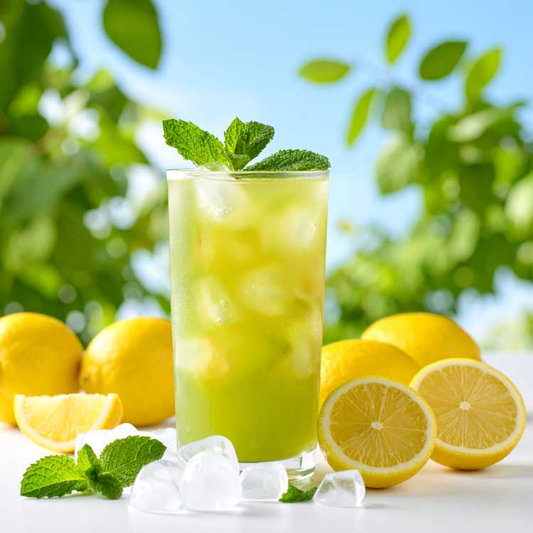 Matcha Lemonade Iced Tea mix with Japanese matcha, lemon and honey