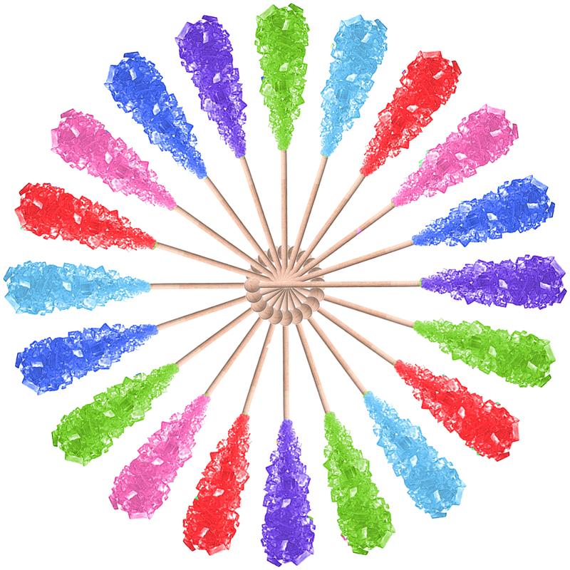 Assorted variety of 10 g rock candy sugar sticks
