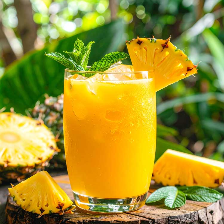 Yellow Drink tropical refresher with mango, pineapple and honey