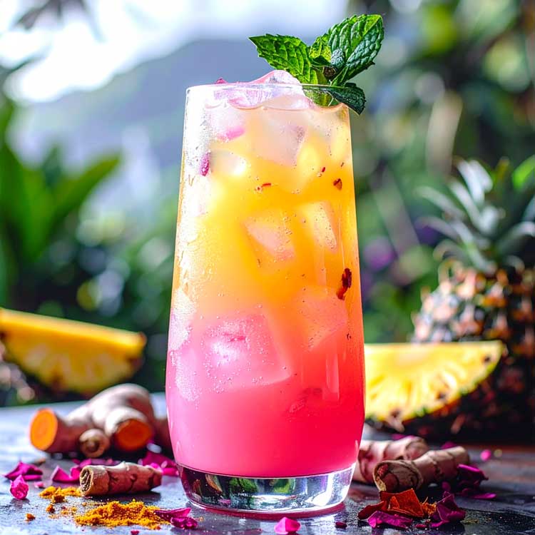 Mango pineapple Yellow Drink tropical refresher mix