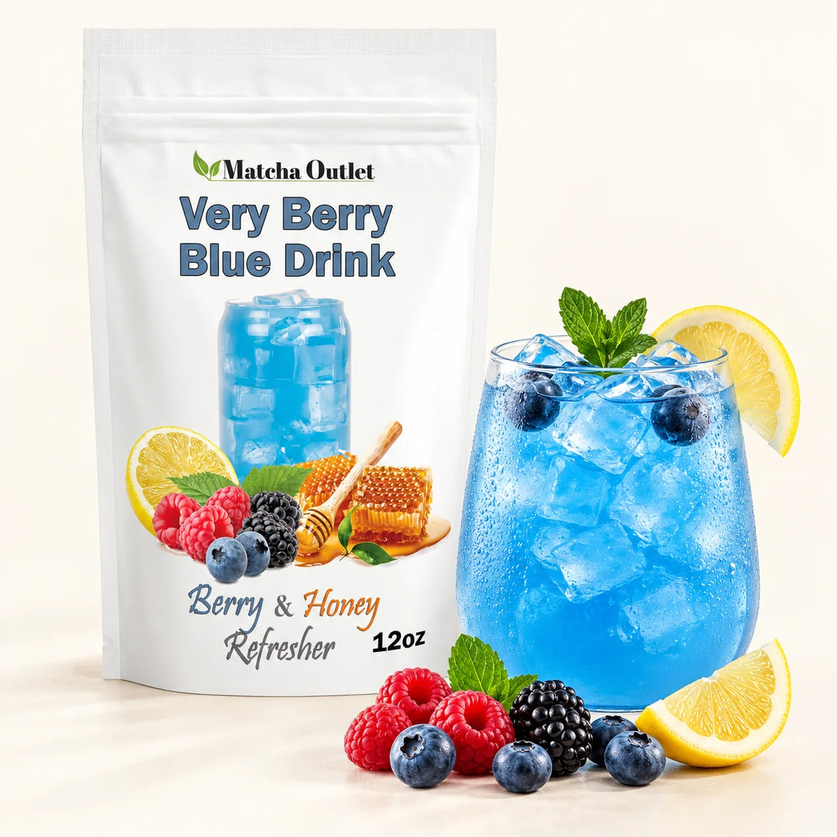 Very Berry Blue Drink refresher mix package