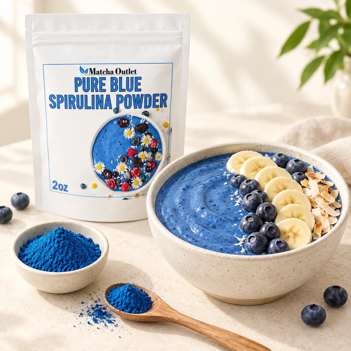 Pure Blue Spirulina Powder 2oz Matcha Outlet 