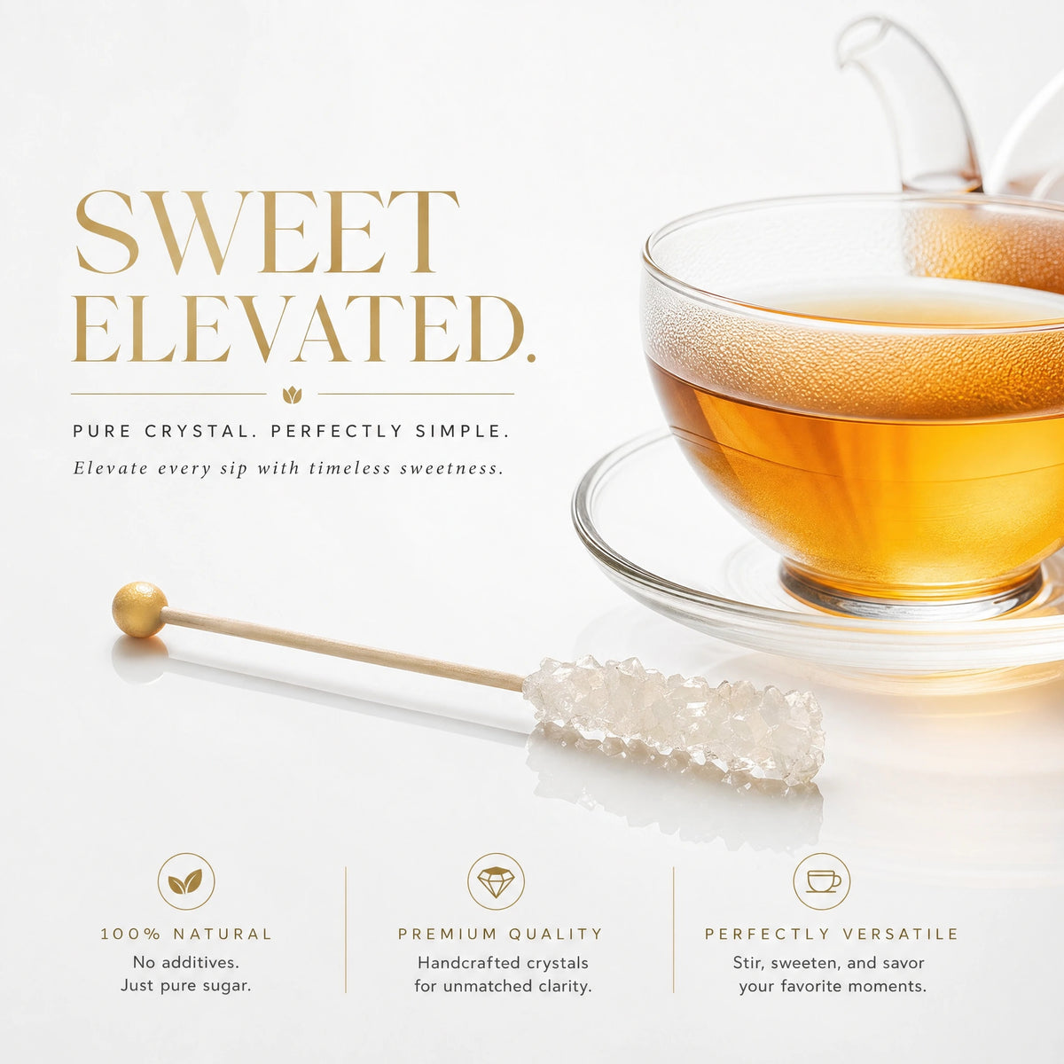 White and brown individually wrapped sugar sticks