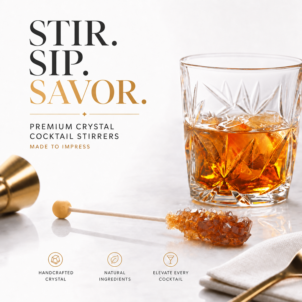 Sugar stick used as a drink stirrer