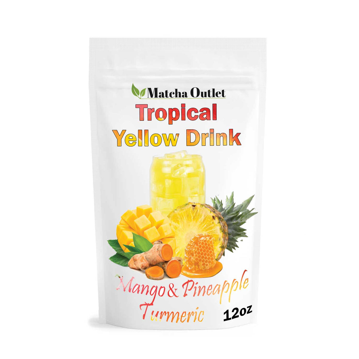 Tropical Yellow Drink refresher mix with mango, pineapple and honey