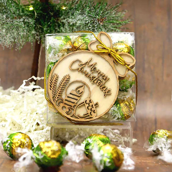 Limited Edition Lindt Matcha Truffles Gift Set with Wooden Ornament