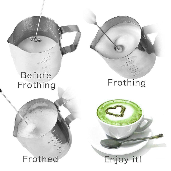 Silver Electric Frother perfect to combine Matcha with liquid Accessories Matcha Outlet 