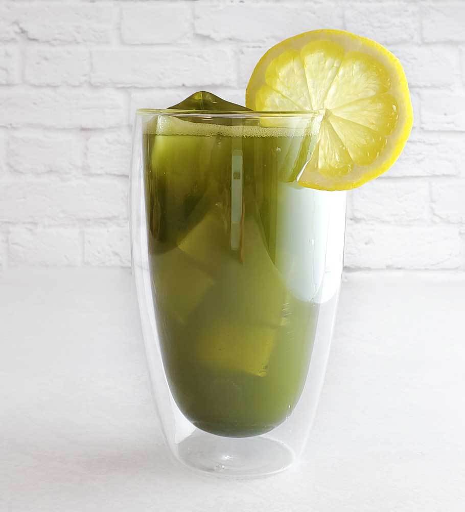 Bulk Matcha Lemonade drink mix with lemon and honey flavor